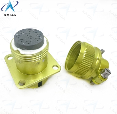 kwaliteit  ZH23-10/18P-2-B Circular Electrical Connector with Temperature Range -55C To 125C.Straight Cable Clamp, Anodized Aluminum fabriek