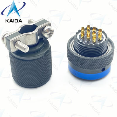Olijfton Cadmium MIL-DTL-26482 Connector I MS3116F12-10S Rechte stekker met kabelklem