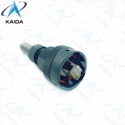 RJ45 USB Circulaire connectoren Spring Backshell Network Port Connector Zwart geanodiseerd