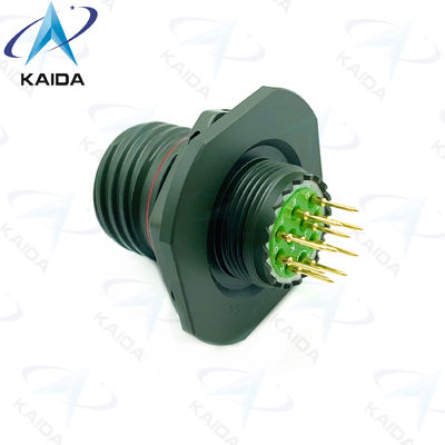 10 mannelijke pinnen Jamnut-vat voor MIL-DTL-38999 Serie III. D38999/24WC98PCN.PCB type.Olive groen Cadmium