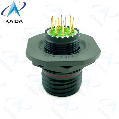 10 mannelijke pinnen Jamnut-vat voor MIL-DTL-38999 Serie III. D38999/24WC98PCN.PCB type.Olive groen Cadmium