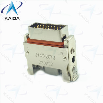 Goud geplatte J14 connector plug met pin lichtgewicht militaire specificatie connectoren