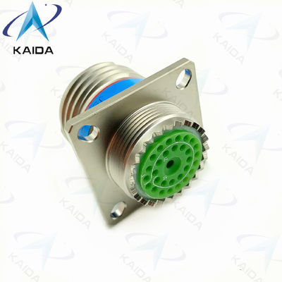 Vierkante flensreseptacle MIL-DTL-38999 serie III met 500V elektroless nikkel D38999/20FD31SA.8D serie