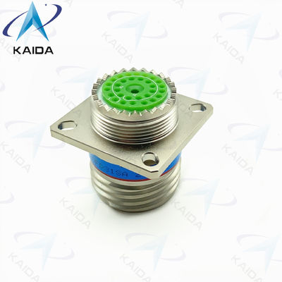 Vierkante flensreseptacle MIL-DTL-38999 serie III met 500V elektroless nikkel D38999/20FD31SA.8D serie