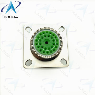 Vierkante flensreseptacle MIL-DTL-38999 serie III met 500V elektroless nikkel D38999/20FD31SA.8D serie