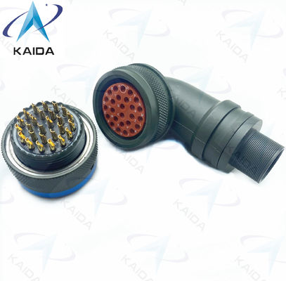 90 graden Plug Gender Solder Contact Termination MIL-DTL-26482 Serie I PT08E16-26P Elektriciteitsgeleidende Cadmium