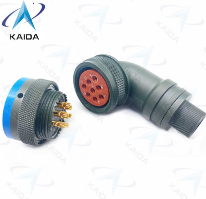 Miniatuurconnector MIL-DTL-26482 Serie I met Olijfgroene Cadmium Schelp Afwerking 90 graden Plug PT08E16-8P 8 Mannelijke Pins
