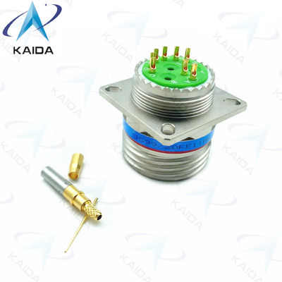 Gedrukt goudcontactcrimpconnector MIL-DTL-38999 serie 3 receptacle 7A Current rating.D38999/20FE11BN-H
