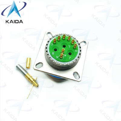 Gedrukt goudcontactcrimpconnector MIL-DTL-38999 serie 3 receptacle 7A Current rating.D38999/20FE11BN-H