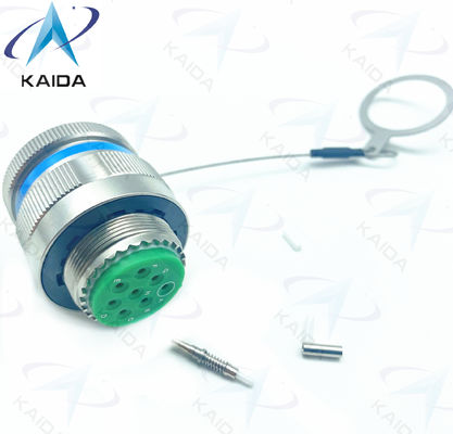 Duurzaamheid Glasvezel Connector Crimp Metal Blauw Muti Mode Kabel 500 Paring Cycles D38999/26KE08B1NF2M Roestvrij staal