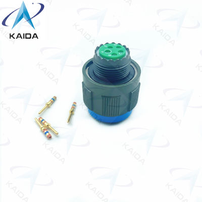 5-man contact goud krimp plug connector met draad in Olijfgroen Cadmium afwerking D38999/26WB05PN 8D serie