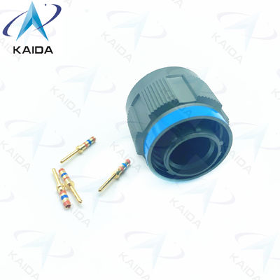 5-man contact goud krimp plug connector met draad in Olijfgroen Cadmium afwerking D38999/26WB05PN 8D serie