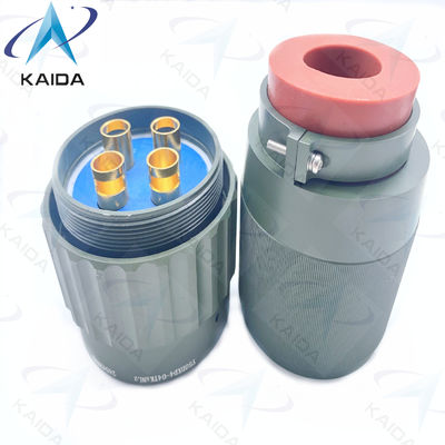 Y50DX-serie Circulaire elektrische aansluiting Aluminium Olijfgroen Cadmium Plug 4 Contacten Y50DXD4-04TK5NL2