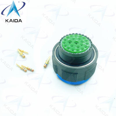 500V Olijfgroen Cadmium MIL-DTL-38999 Series 3 Crimp Gold Contacten 23 Mannelijke Pins D38999/26WE99PN.8D Series