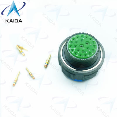 500V Olijfgroen Cadmium MIL-DTL-38999 Series 3 Crimp Gold Contacten 23 Mannelijke Pins D38999/26WE99PN.8D Series