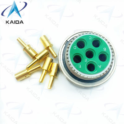 Goud koper legering draadloze stekker MIL-DTL-38999 serie 3 connector met 500V spanning.D38999/26FH06PN.8D serie.