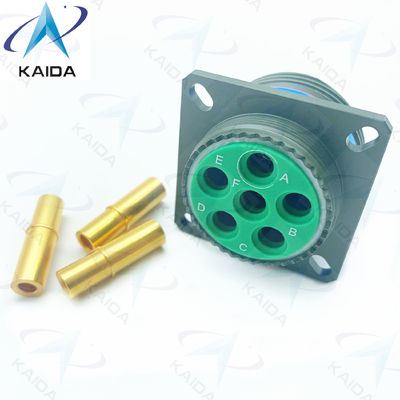 Verbinding voor het receptacle met koperen legering 6 contacten Gouden afwerking MIL-DTL-38999 Serie 3.D38999/20WH06SA.8D Serie