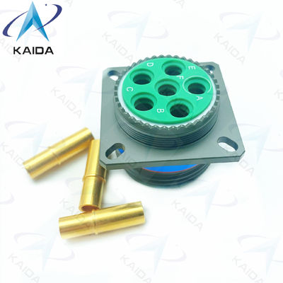 Verbinding voor het receptacle met koperen legering 6 contacten Gouden afwerking MIL-DTL-38999 Serie 3.D38999/20WH06SA.8D Serie