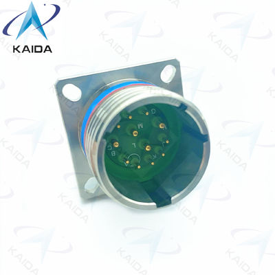 Gedrukt 12-contact goud afwerking receptacle connector voor 500V soldeer koper legering D38999/20KD97PN-H roestvrij staal