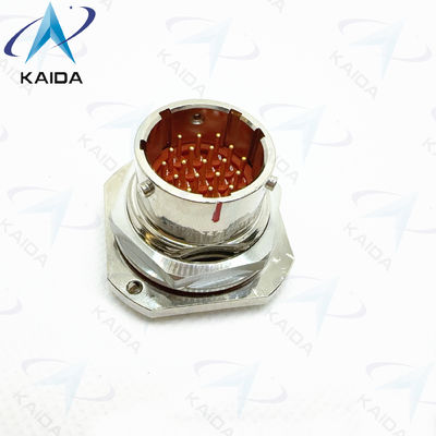 Circulaire receptacle met Y11P-serie aluminium pinnen voor PCB-montage met lage stroom Y11H-1419ZJ14. Hermetische receptacle.