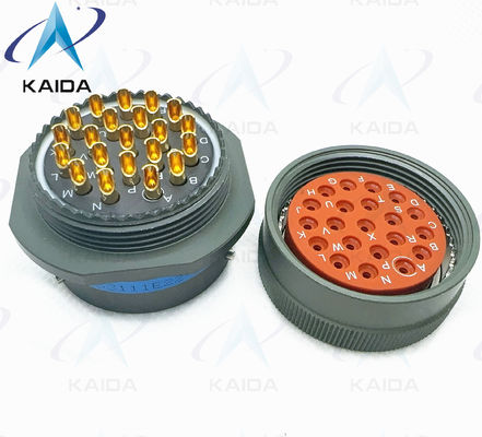 MIL-DTL-26482 Serie I Miniatuurconnector Solder Contacten.MS3111E22-21PN.Smal flensvat Olijfgroen Cadmium