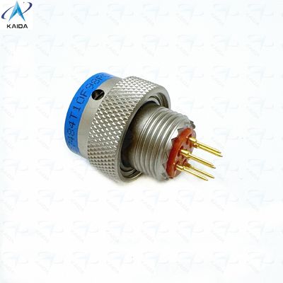MIL-DTL-38999 Serie 2 Thermoplastisch Isolator Elektroless Nickel Short PCB Tail 6 Contacten Goudgeplat MS27484T10F98PCN