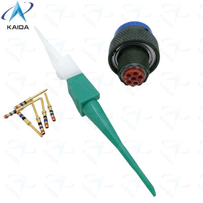 MIL-DTL-38999 Serie II Olijfgroene koperlegering Contactplug voor militaire doeleinden met thermoplastische isolator MS27484T08B35P JTG06