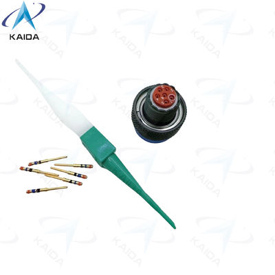 MIL-DTL-38999 Serie II Olijfgroene koperlegering Contactplug voor militaire doeleinden met thermoplastische isolator MS27484T08B35P JTG06