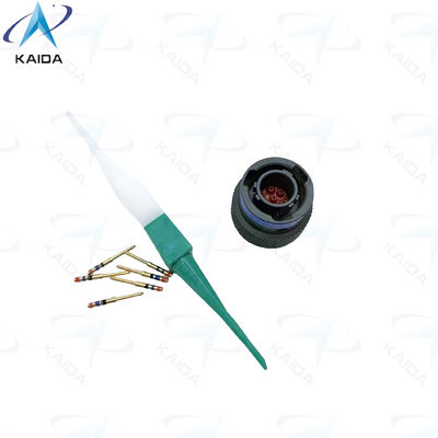 MIL-DTL-38999 Serie II Olijfgroene koperlegering Contactplug voor militaire doeleinden met thermoplastische isolator MS27484T08B35P JTG06