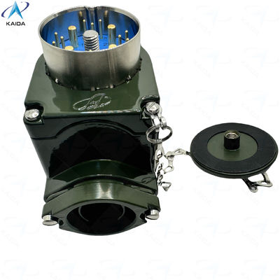 Y16H-serie soldeercontact cirkelvormige elektrische connector met olijfgroene cadmium-aluminium schelp.Y16H-2416TJ