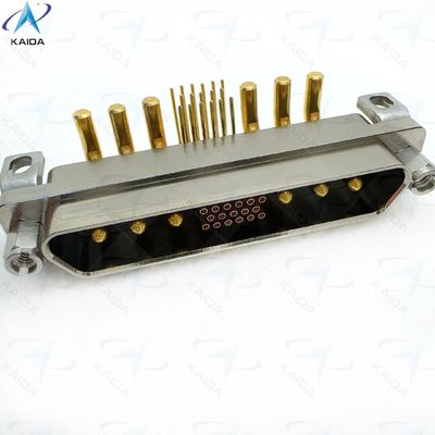 Goud over nikkel contactplating rechthoekige connectoren voor langdurige prestaties Elbow PCB grote en kleine gemengde stroom J30J23P06KPW01W1P040