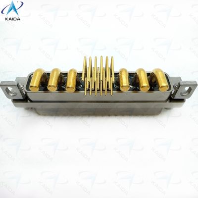 Goud over nikkel contactplating rechthoekige connectoren voor langdurige prestaties Elbow PCB grote en kleine gemengde stroom J30J23P06KPW01W1P040