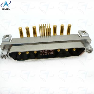 Goud over nikkel contactplating rechthoekige connectoren voor langdurige prestaties Elbow PCB grote en kleine gemengde stroom J30J23P06KPW01W1P040