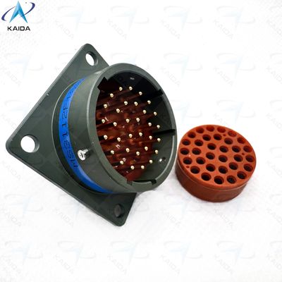 500V MIL-DTL-26482 Serie I Aluminium legering Shell Connector Duurzaam voor industriële MS3112E18-32PN Vierkant flenstervat