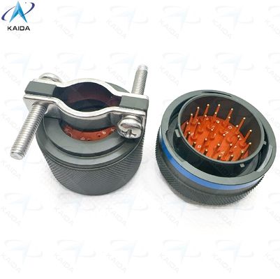 Type aansluiting Miniatuur aansluiting MIL-DTL-26482 Serie I Geslachtsstop met rechte kabelklem.MS3116F20-27PN