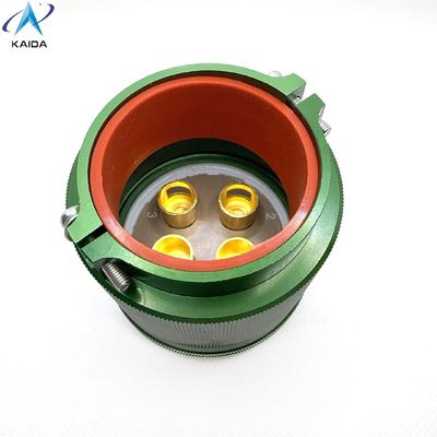 4 contacten Plug met rechte klem Achterkant Schelp weerstaat extreme -55C tot 125C-omstandigheden Hoogstroomconnector Y50DX-3204TJ2P1 Zinkplatering