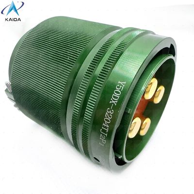 4 contacten Plug met rechte klem Achterkant Schelp weerstaat extreme -55C tot 125C-omstandigheden Hoogstroomconnector Y50DX-3204TJ2P1 Zinkplatering