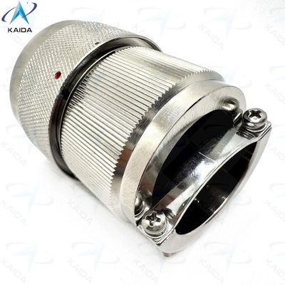 Elektroless Nickel Shell Circulaire Electrical Connector 100A Current Rating For Heavy Duty Machinery. Ontworpen als Push-Pull Locking Mechanism Regenbestendig Stofbestendig En Beschermende Shell