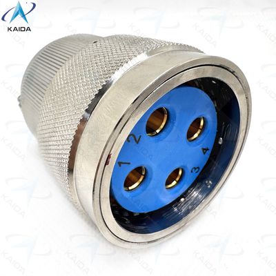 Elektroless Nickel Shell Circulaire Electrical Connector 100A Current Rating For Heavy Duty Machinery. Ontworpen als Push-Pull Locking Mechanism Regenbestendig Stofbestendig En Beschermende Shell