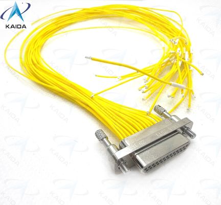 25 Contact Micro-D Metal Shell gemaakt van aluminiummateriaal voor industriële toepassingen. Micro rechthoekige elektrische connector CDbA-31TY: 1.27mm contact afstand, CDBA-25TY+30CM.