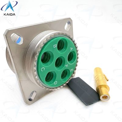 7A Stroomsterkte MIL-DTL-38999 Serie Ⅲ Connector met schroefdraadkoppeling voor ruwe industriële omgevingen. D38999 /20FH06PN，TV-serie，8D-serie，Twinax-contacten, Chemisch vernikkeld