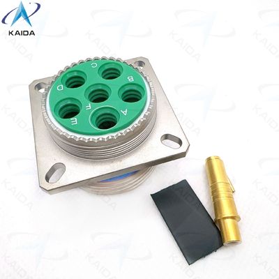 7A Stroomsterkte MIL-DTL-38999 Serie Ⅲ Connector met schroefdraadkoppeling voor ruwe industriële omgevingen. D38999 /20FH06PN，TV-serie，8D-serie，Twinax-contacten, Chemisch vernikkeld