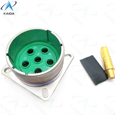 7A Stroomsterkte MIL-DTL-38999 Serie Ⅲ Connector met schroefdraadkoppeling voor ruwe industriële omgevingen. D38999 /20FH06PN，TV-serie，8D-serie，Twinax-contacten, Chemisch vernikkeld
