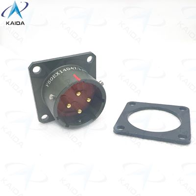 Circulaire elektrische connector van de Y50EX-serie met anodisatie van de verbindingsschelp van de olijfton.