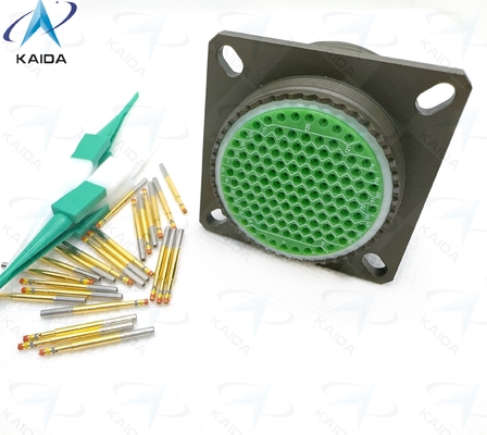 500V Spanningsclassificatie MIL-DTL-38999 Serie Ⅲ Gouden Contactafwerking voor Prestaties. Composiet Behuizing Olijfgroen Cadmium. D38999/20MJJ35SN 128 Vrouwelijke Pinnen