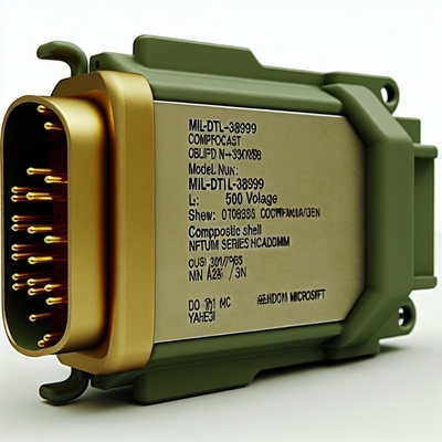 500V Spanningsclassificatie MIL-DTL-38999 Serie Ⅲ Gouden Contactafwerking voor Prestaties. Composiet Behuizing Olijfgroen Cadmium. D38999/20MJJ35SN 128 Vrouwelijke Pinnen