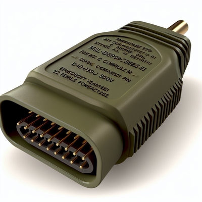 500V Spanningsclassificatie MIL-DTL-38999 Serie Ⅲ Gouden Contactafwerking voor Prestaties. Composiet Behuizing Olijfgroen Cadmium. D38999/20MJJ35SN 128 Vrouwelijke Pinnen