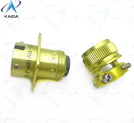 ZH23-10/18P-2-B Circulaire elektrische connector met temperatuurbereik van -55C tot 125C.Rechte kabelklem, geanodiseerd aluminium