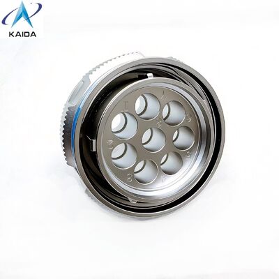 Aluminium MIL DTL 38999 aangepaste cirkelvormige connector met 8 pinnen van toepassing op RF-contacten.J599-T-21-8-JC400