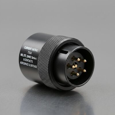 Huidige rating 7.5 A MIL DTL 26482 Serie I 6 contacten Circulaire connector geschikt voor lucht- en ruimtevaart en defensie toepassingen